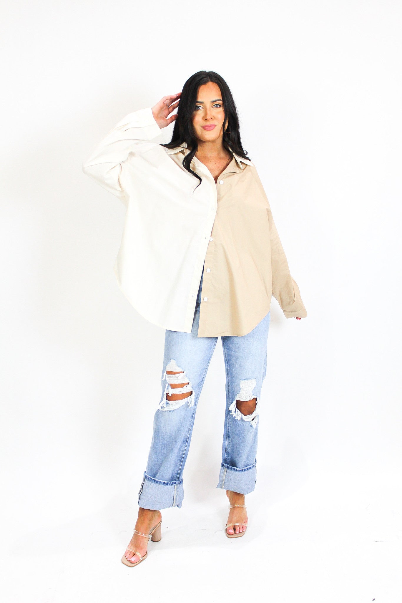 Two Faced Button Up - Neutral