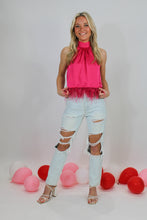 Load image into Gallery viewer, Flirty Feather Pink Top
