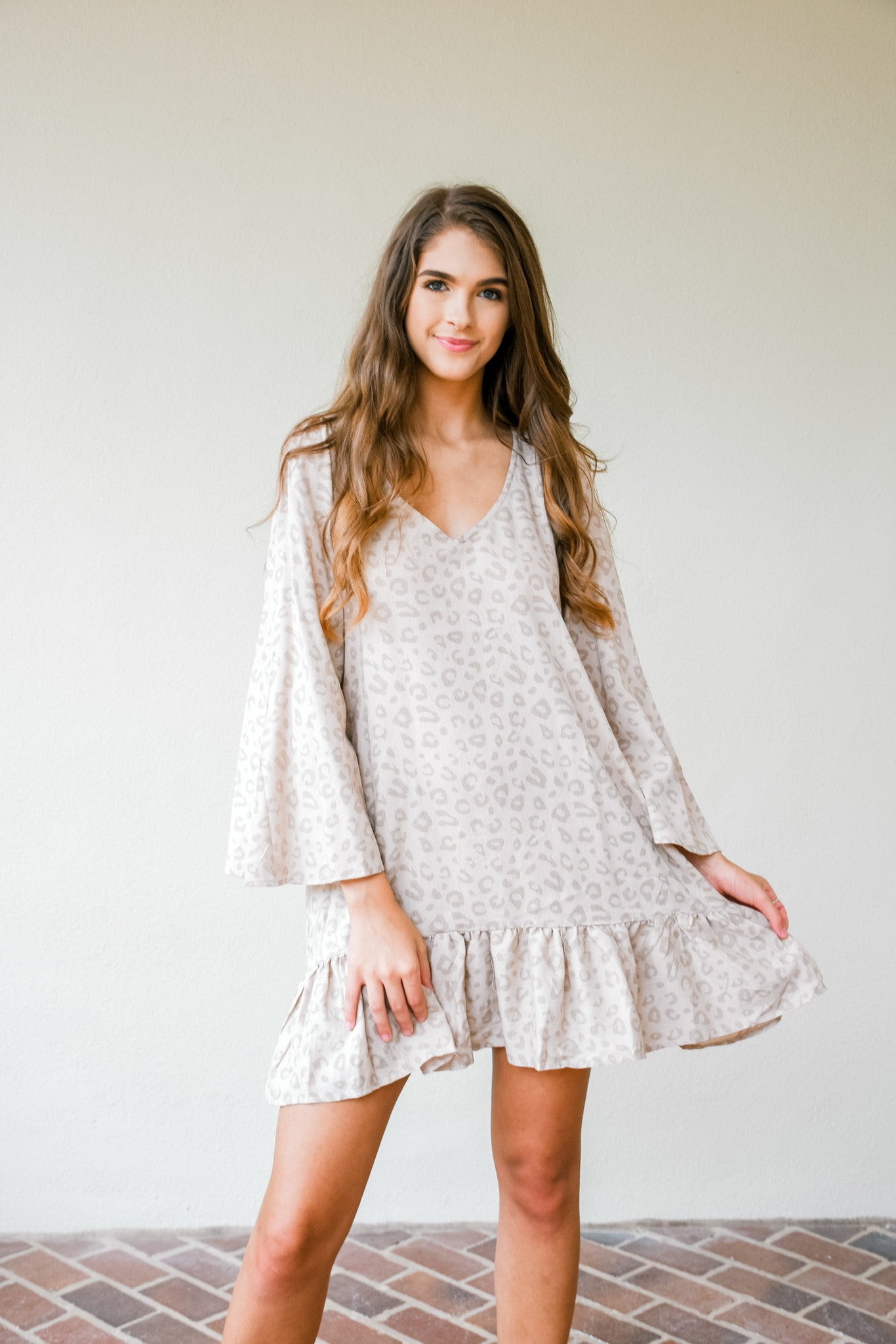 Linen Leopard Dress