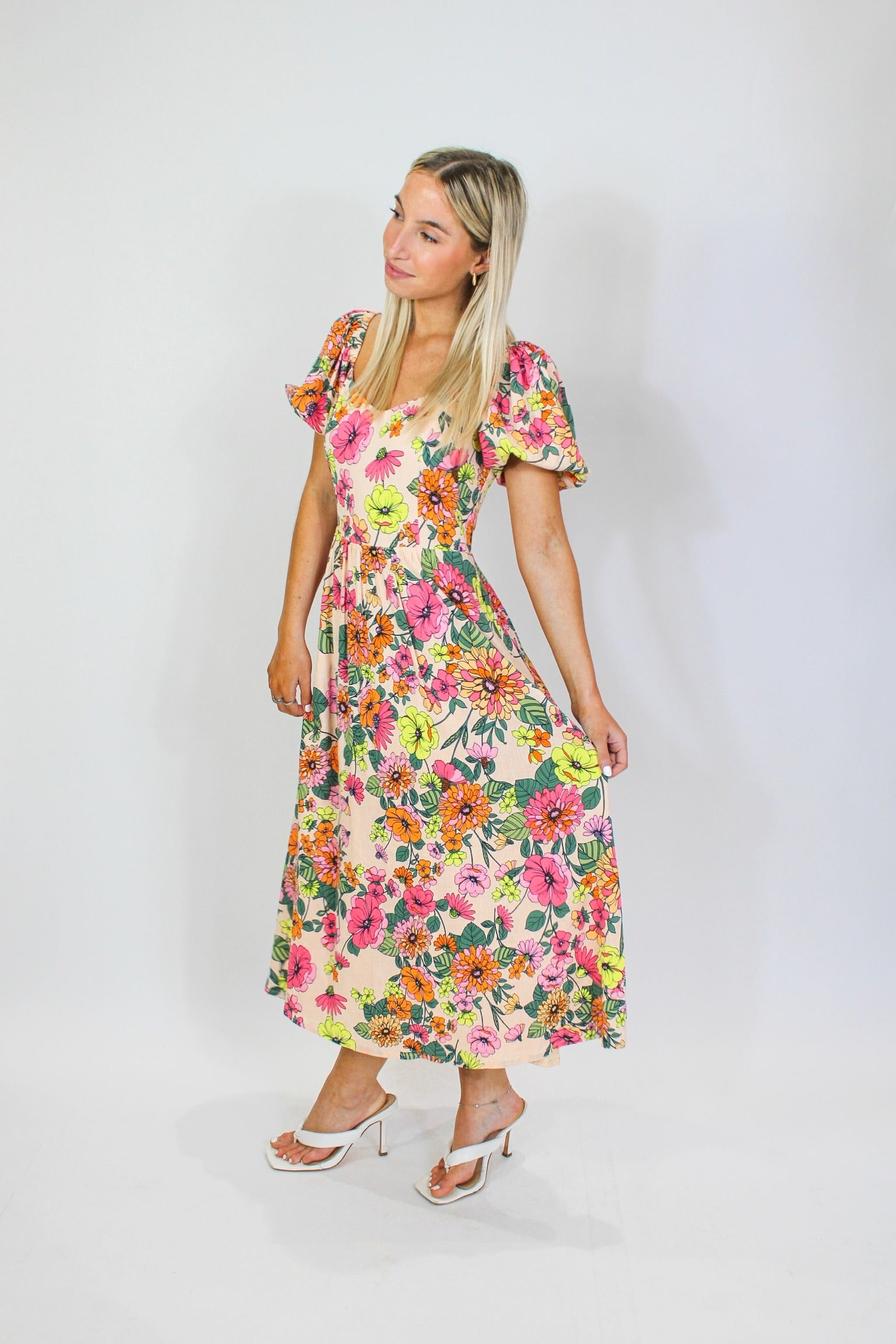 Peachy Floral Maxi