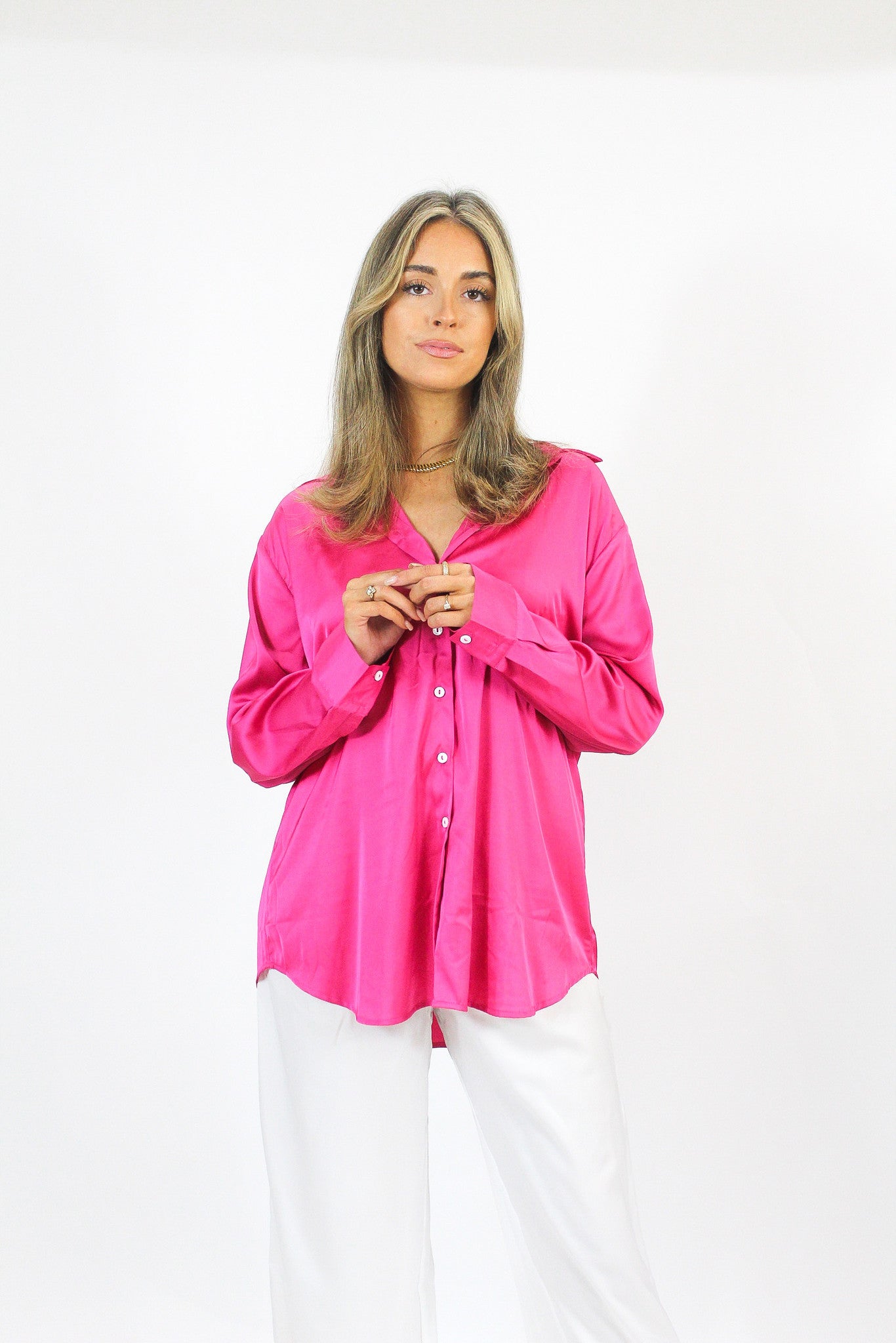 Time Off Button Down - Pink