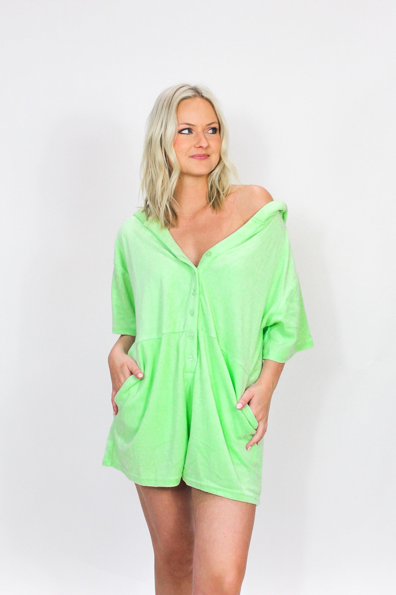 Sweet Greens Terry Romper