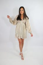 Load image into Gallery viewer, Glitter &amp; Gold Mini Dress
