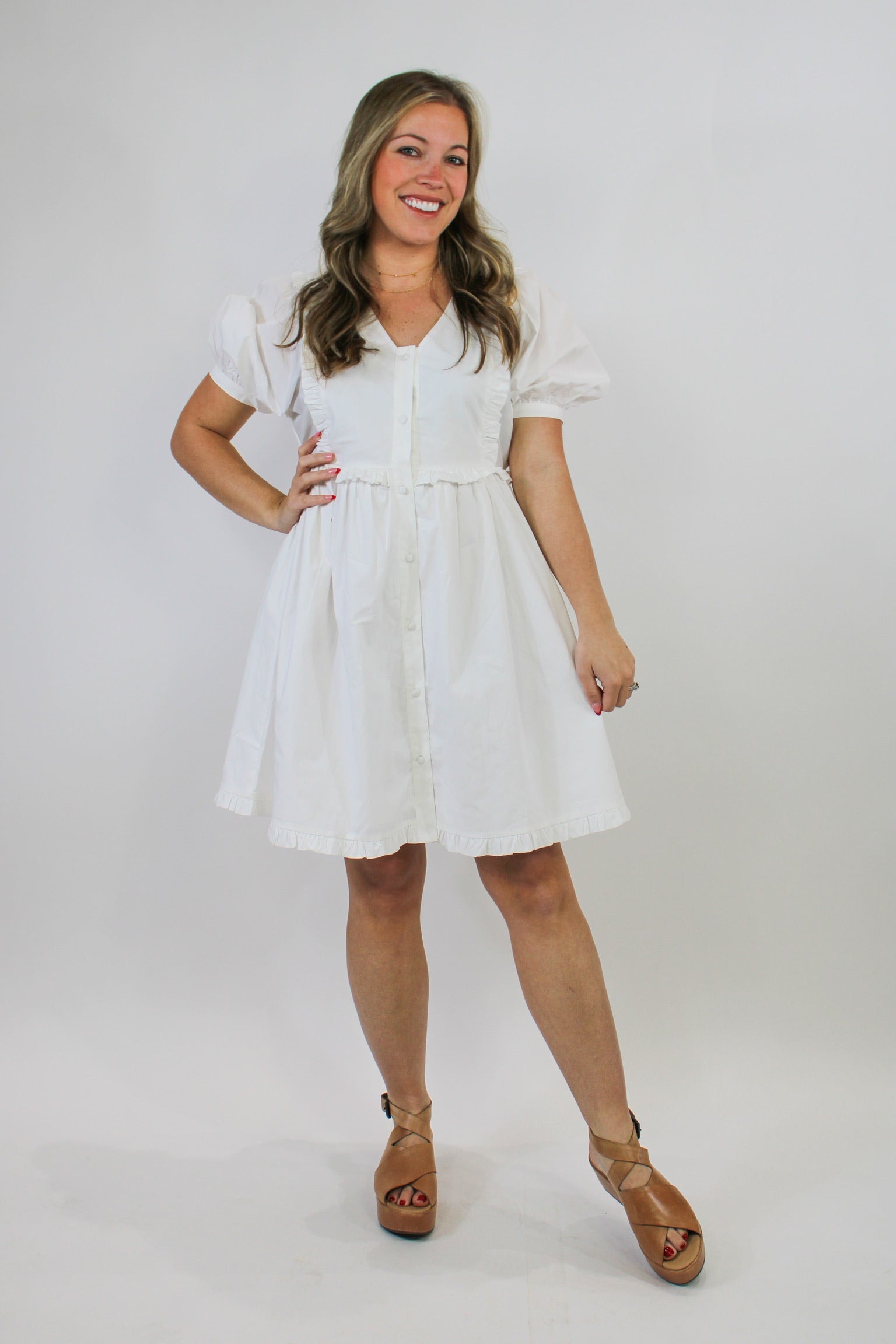 Sweetie White Mini Dress