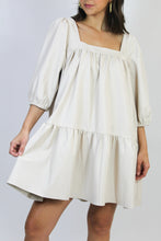 Load image into Gallery viewer, Thankful Leather Babydoll Dress

