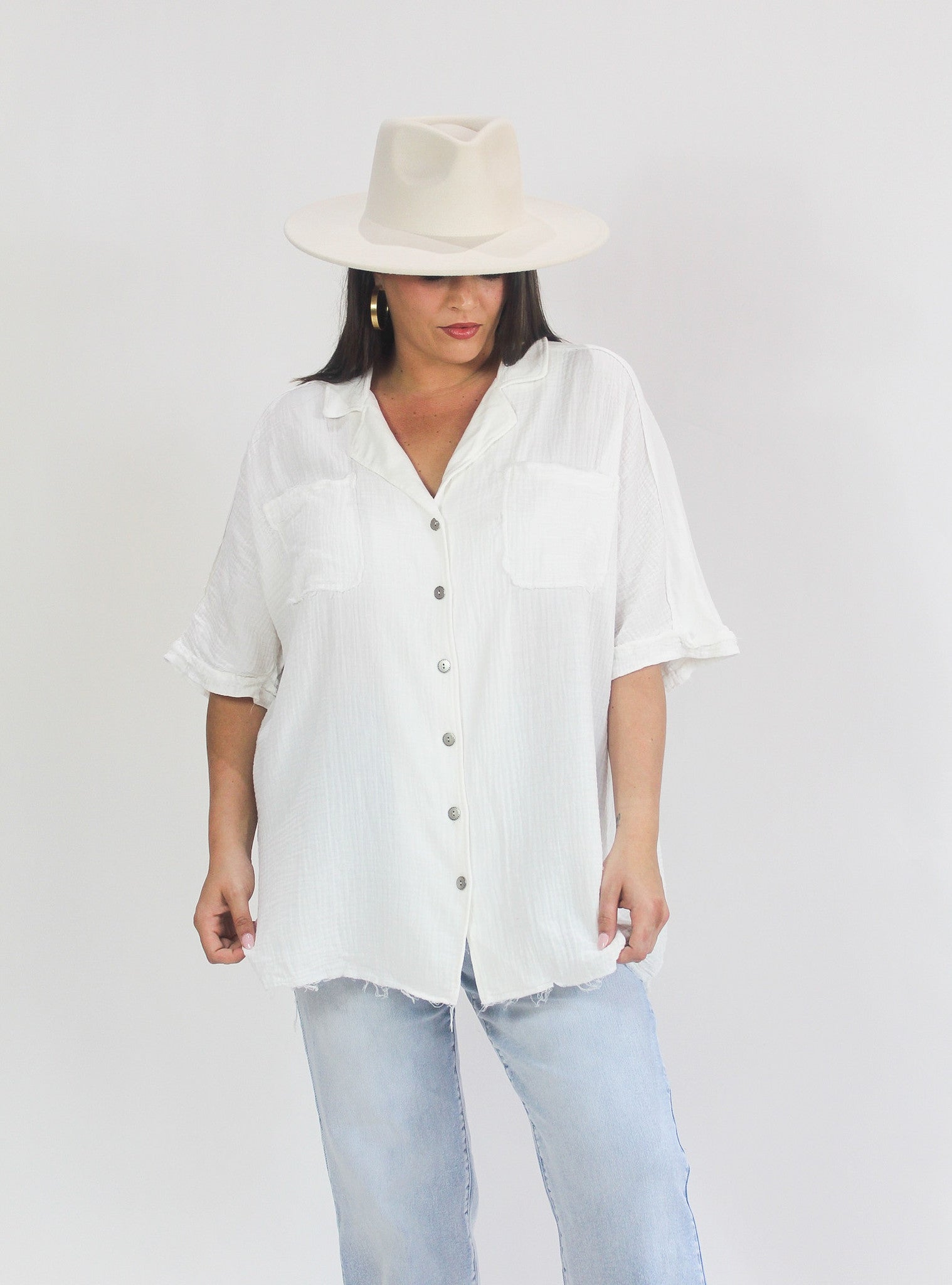 Beachy Button Down Tunic