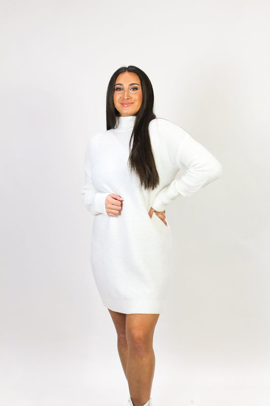 Pure White Sweater Dress