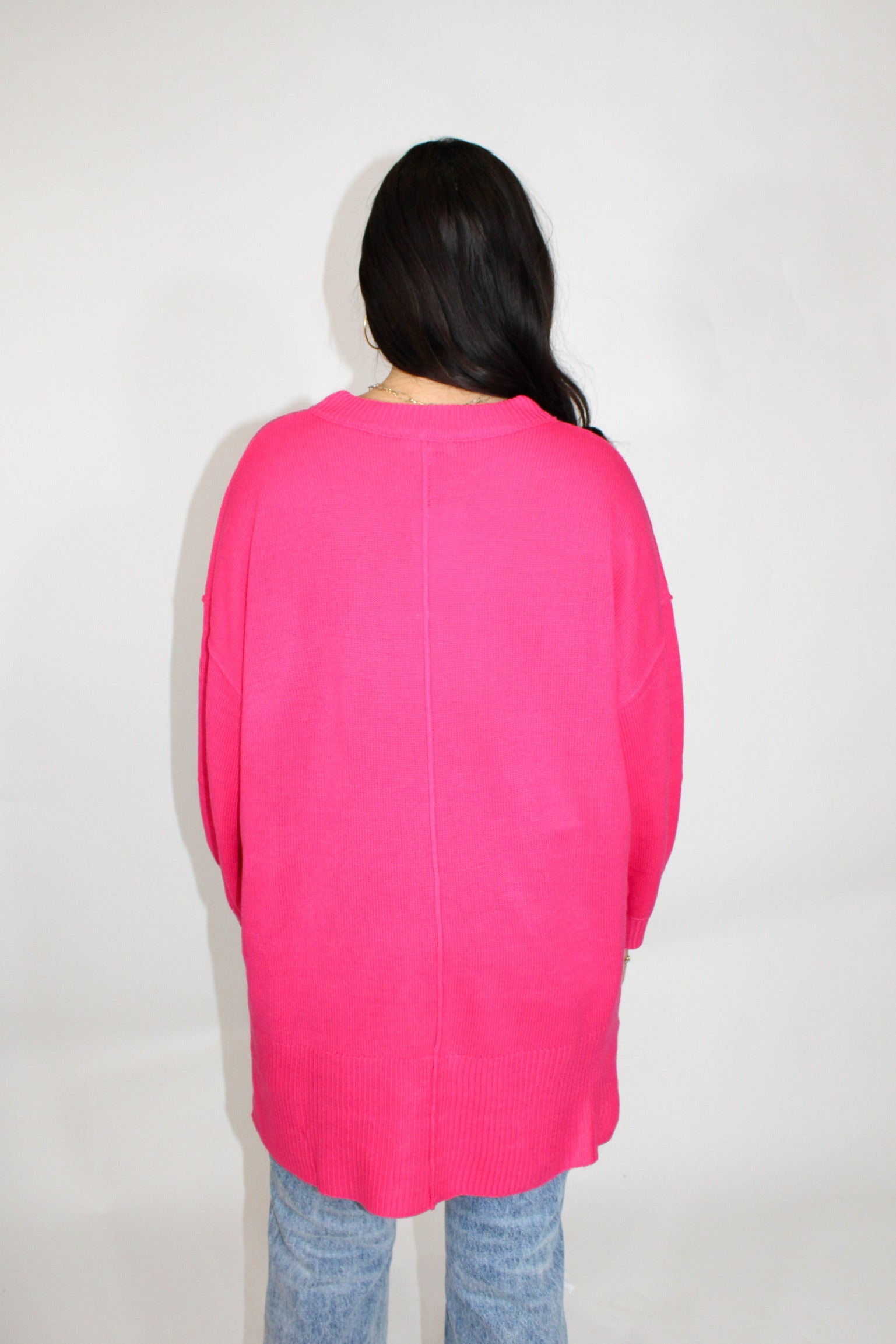 Perfectly Pink Oversized Sweater