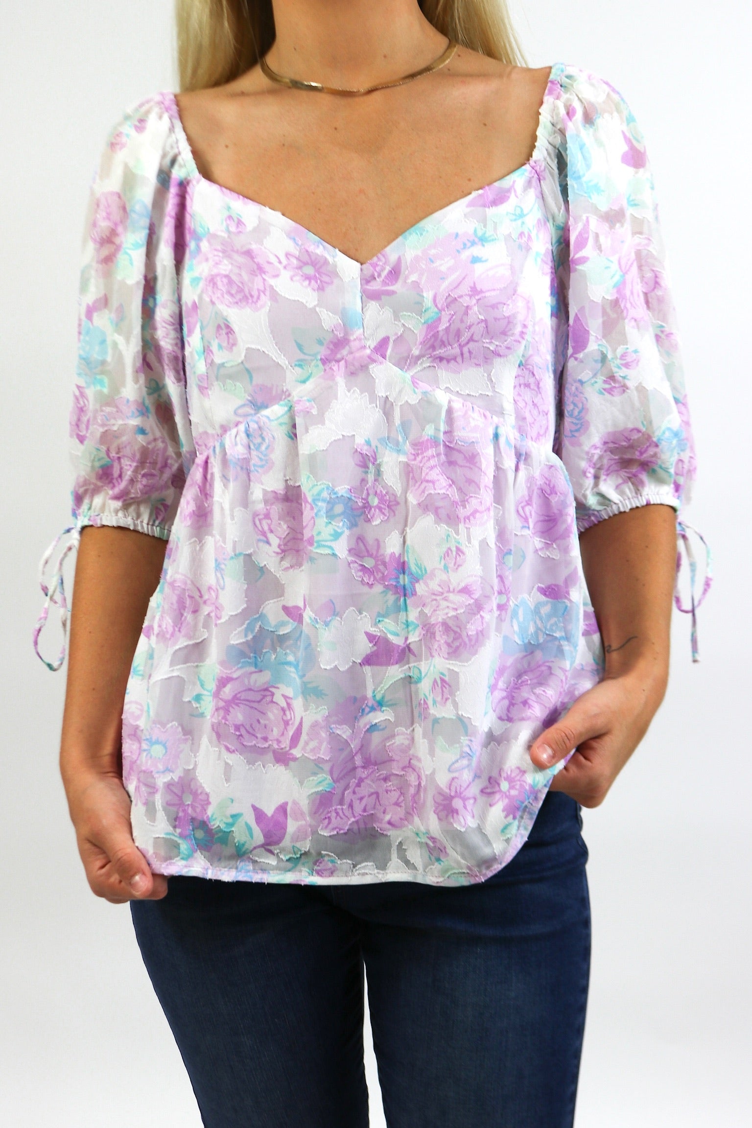 Loving Lavender Babydoll Top