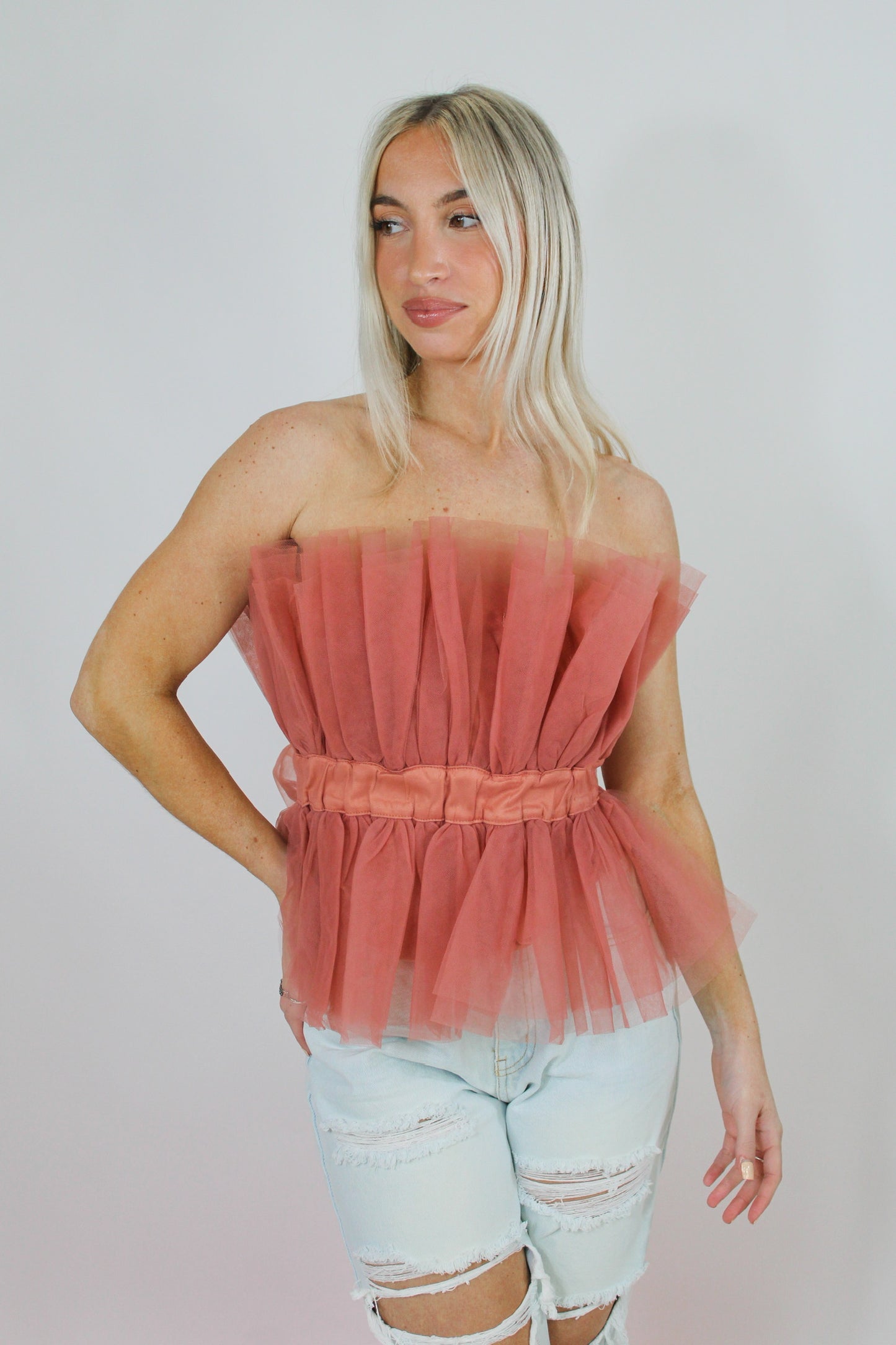 Sweet on You Tulle Top