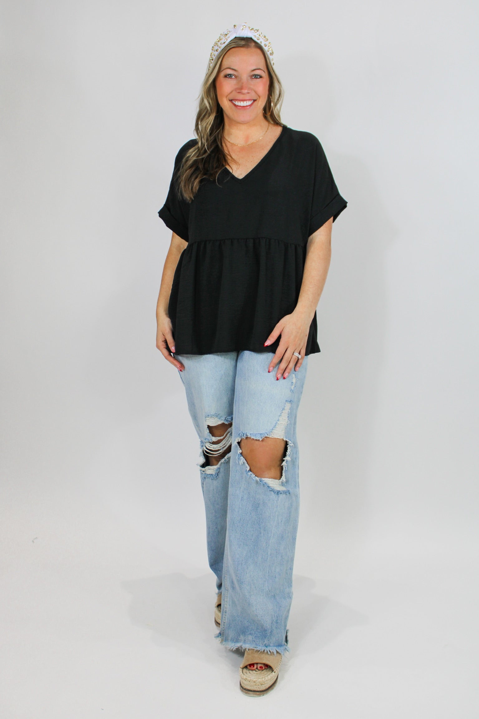 Bestie Basic Black Tunic