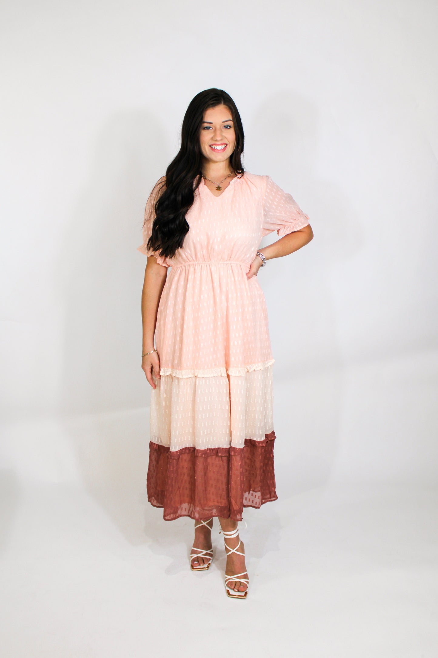 50 Shades Of Pink Tiered Maxi