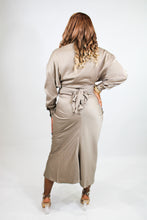 Load image into Gallery viewer, All Wrapped Up Midi Dress - Mocha
