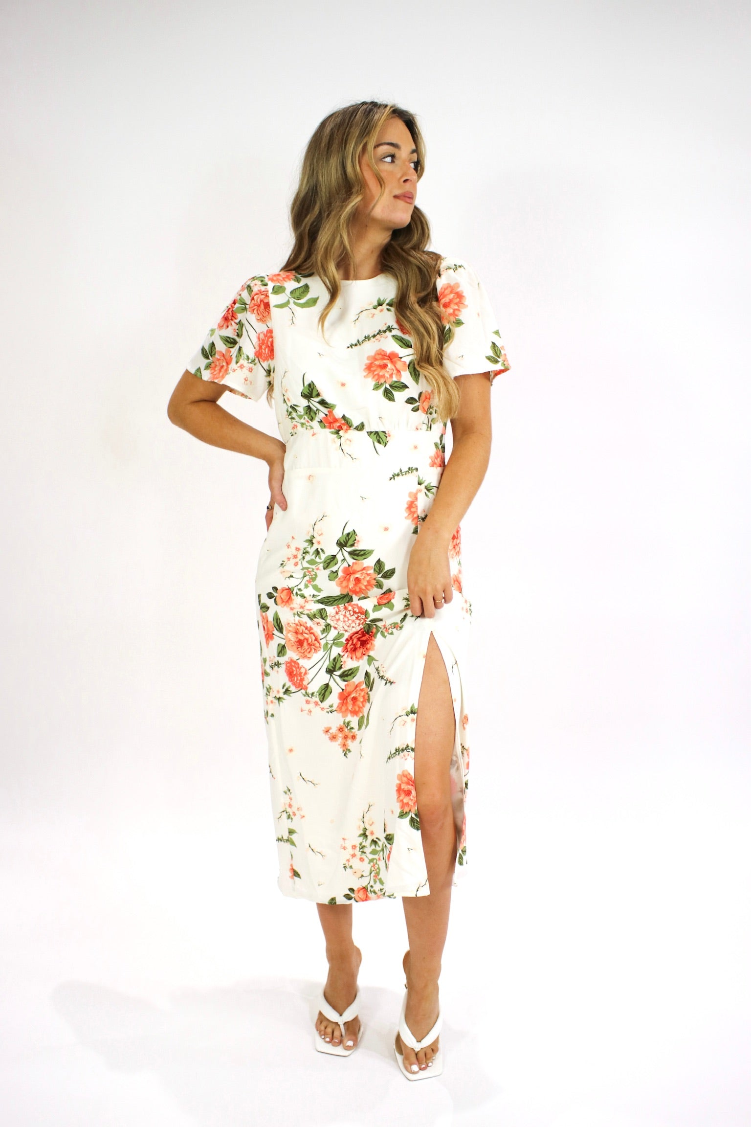 Peach Carnation Midi