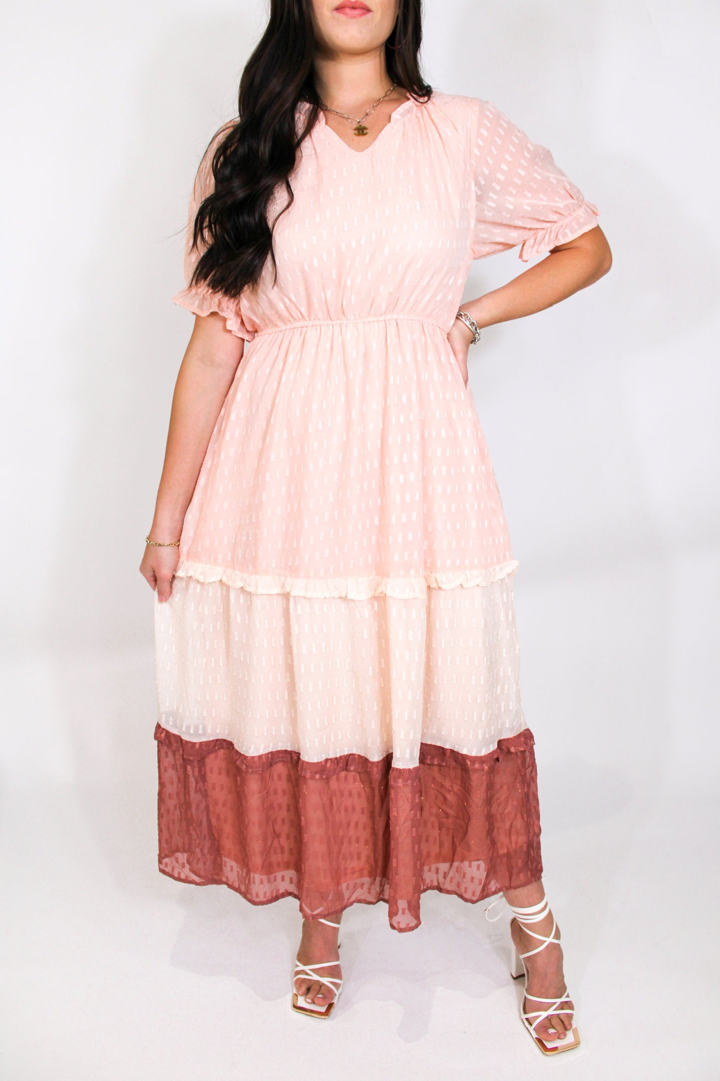 50 Shades Of Pink Tiered Maxi