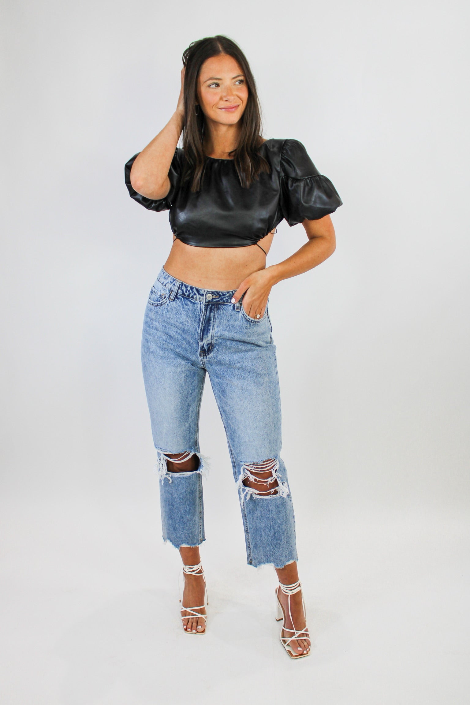 City Girl Leather Crop