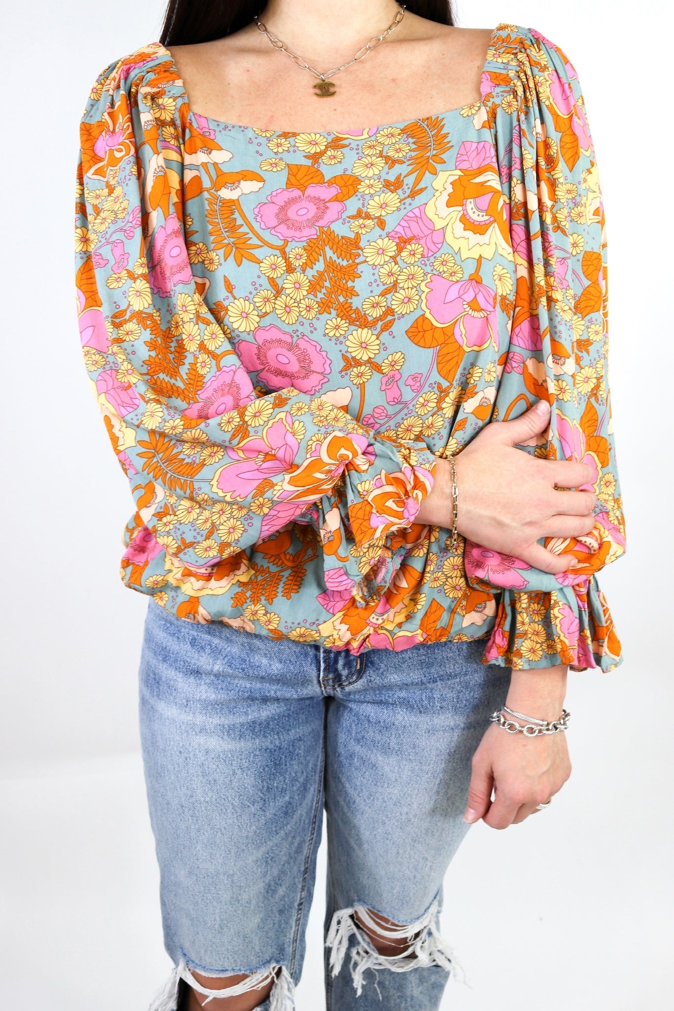 Wild Flower Blouse Curvy Sis