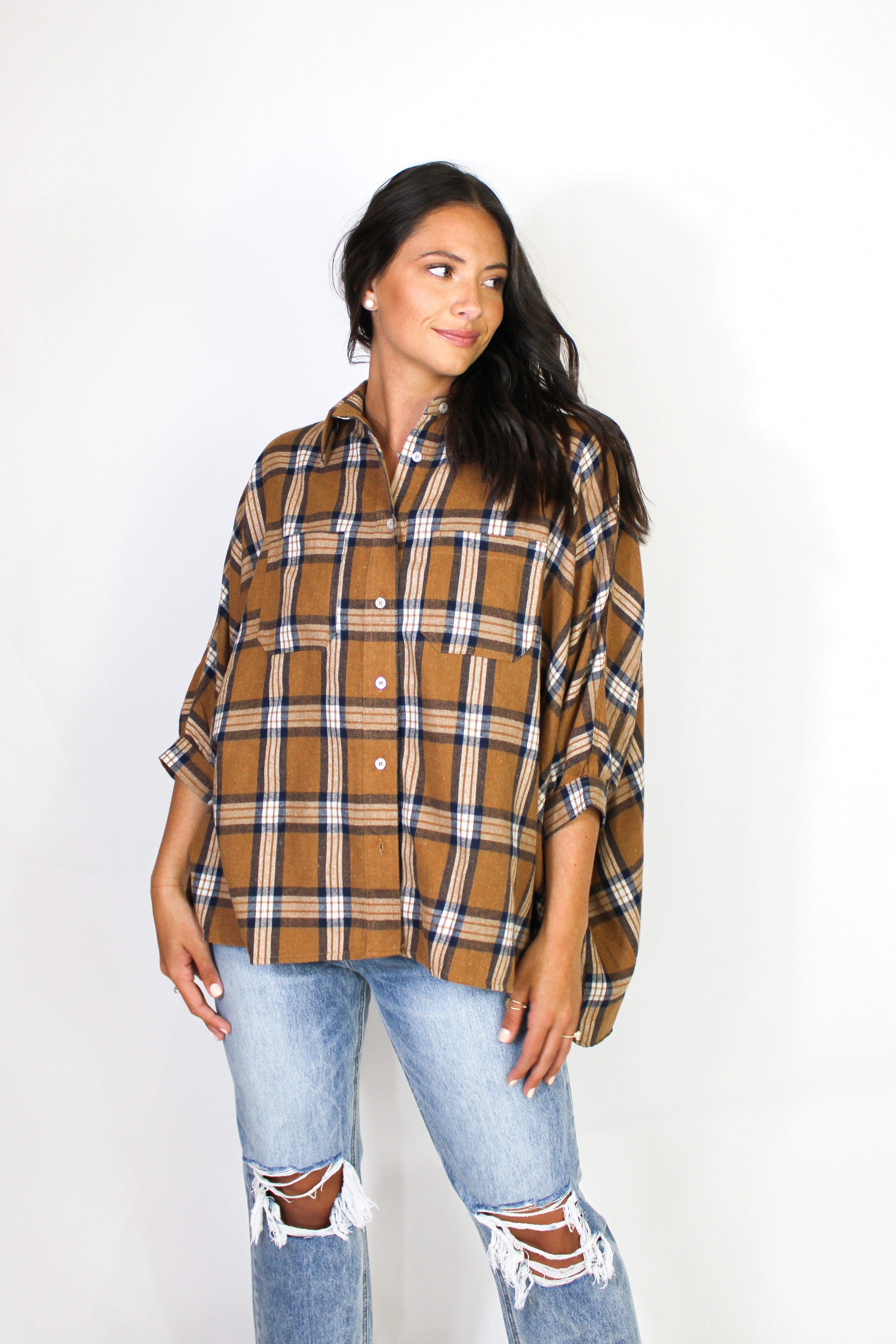 Butterscotch Oversized Flannel