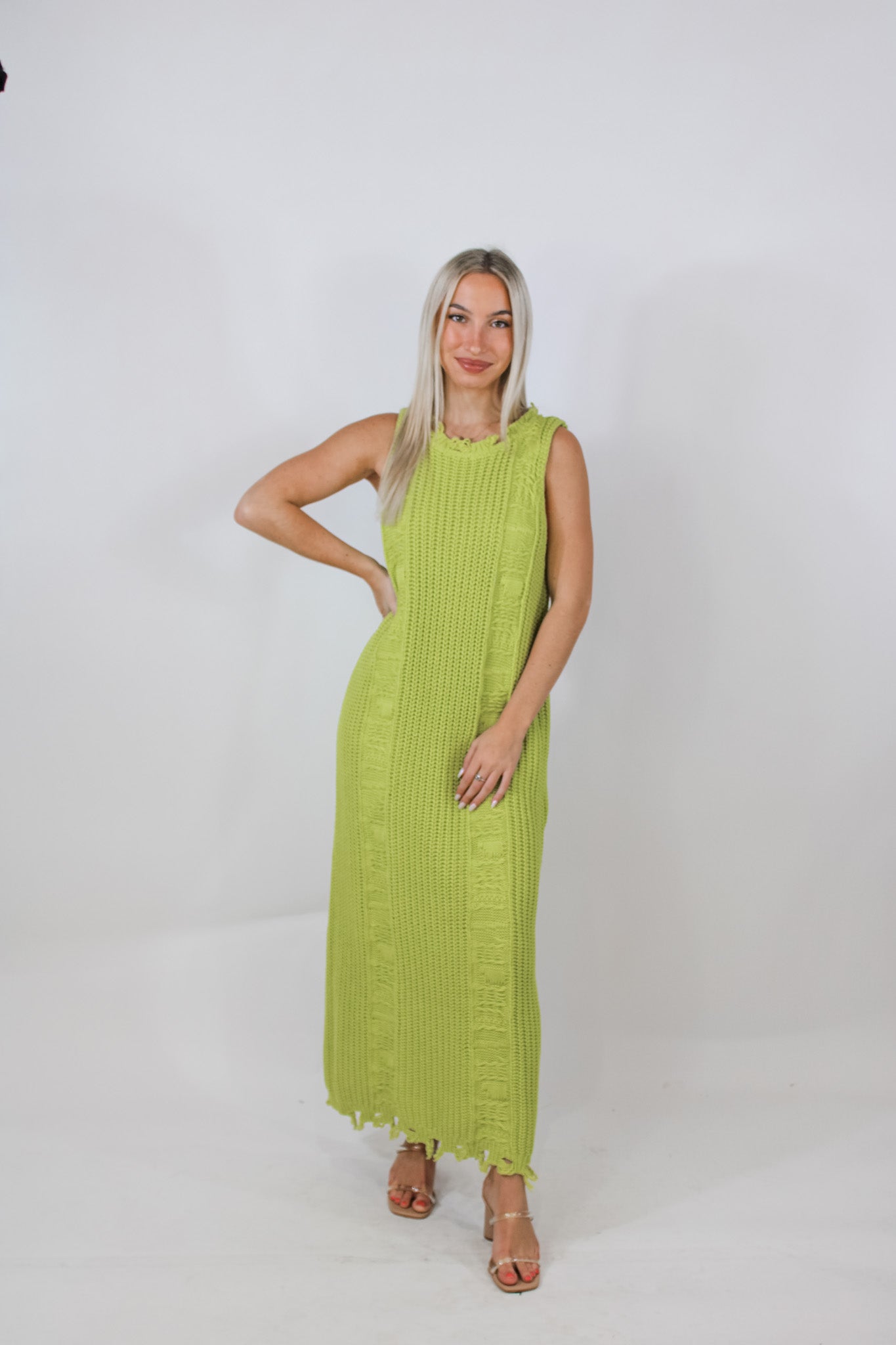 Knitted Lime Maxi