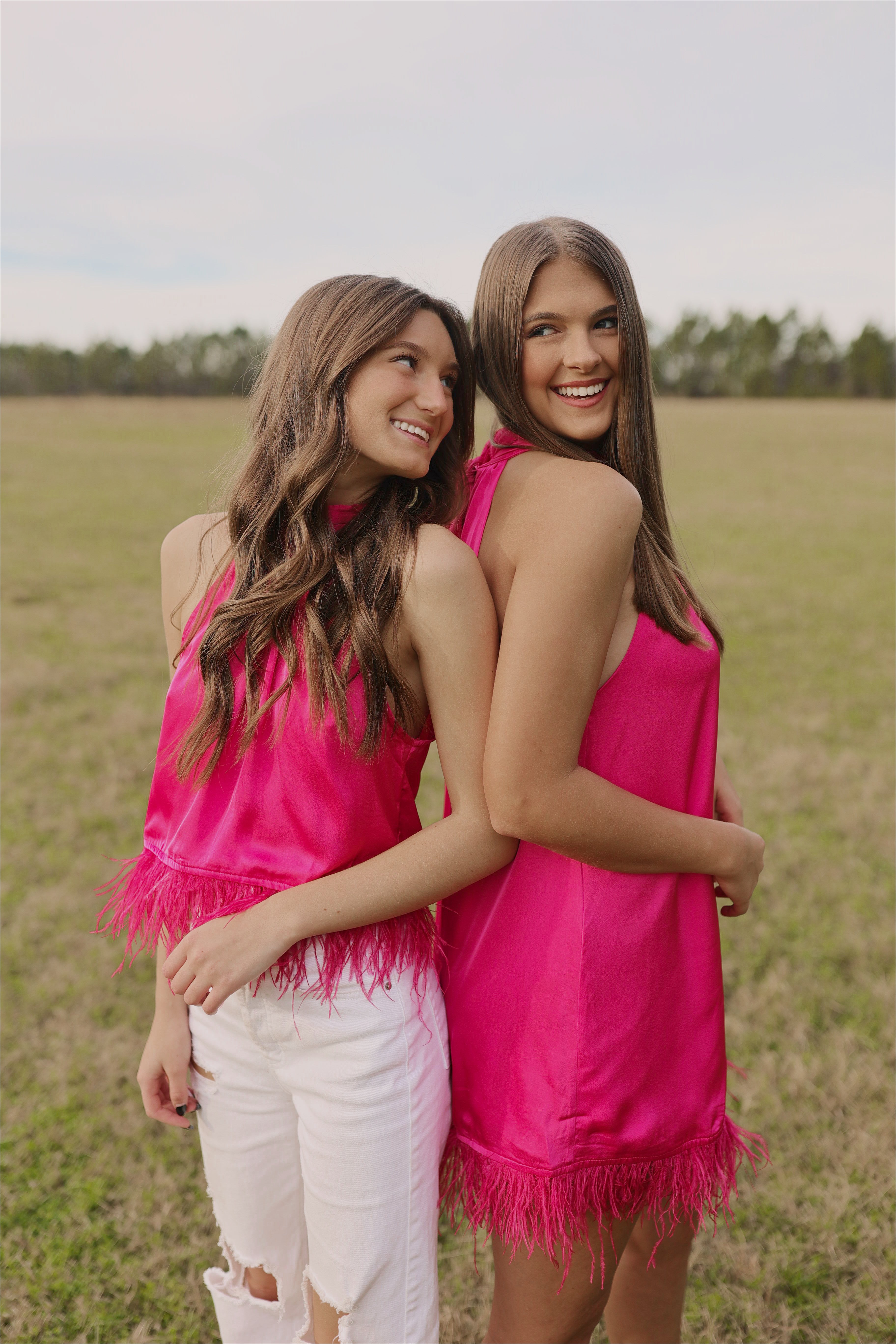 Flirty Feather Pink Dress