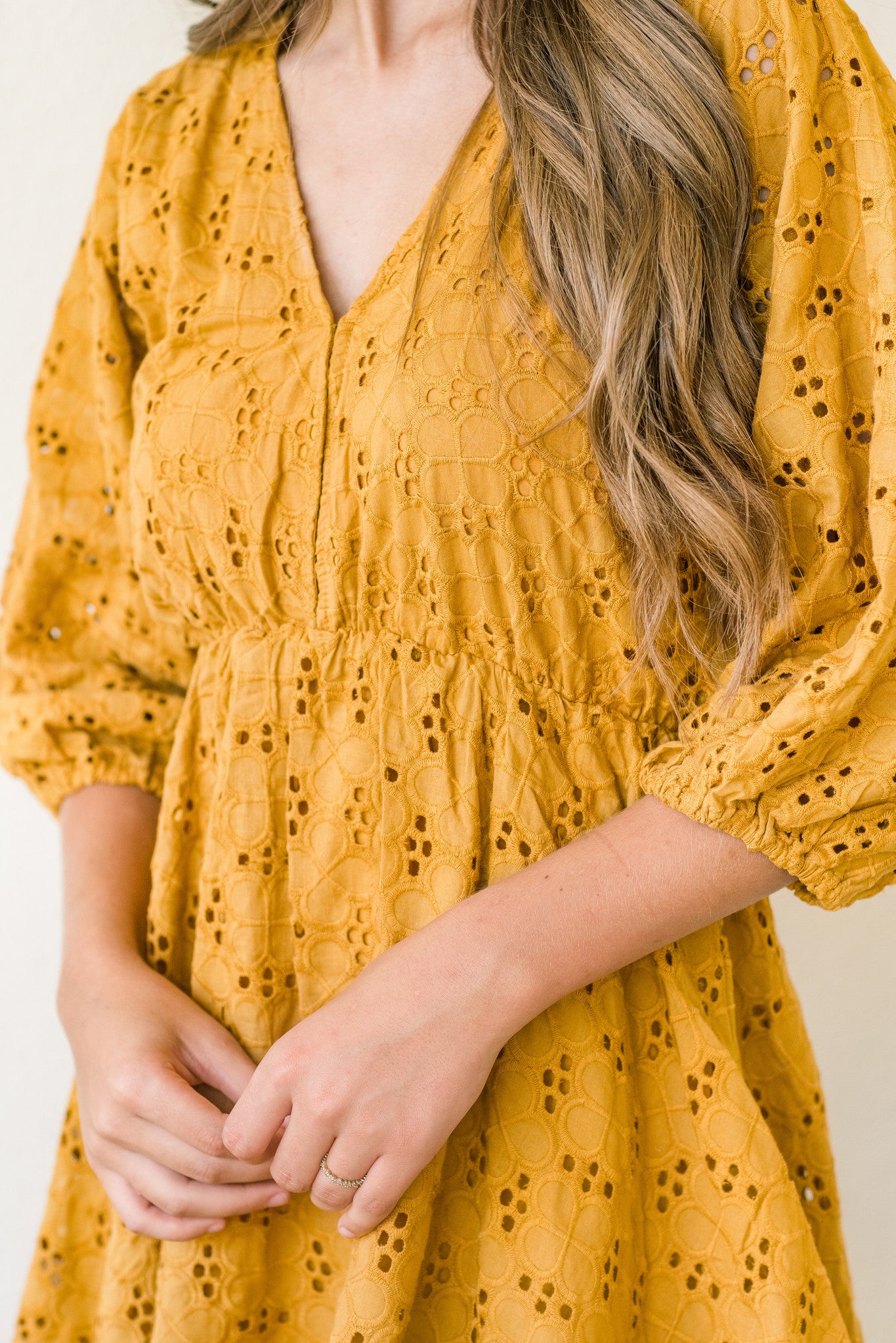 Gold In Our Eyes Lace Dress