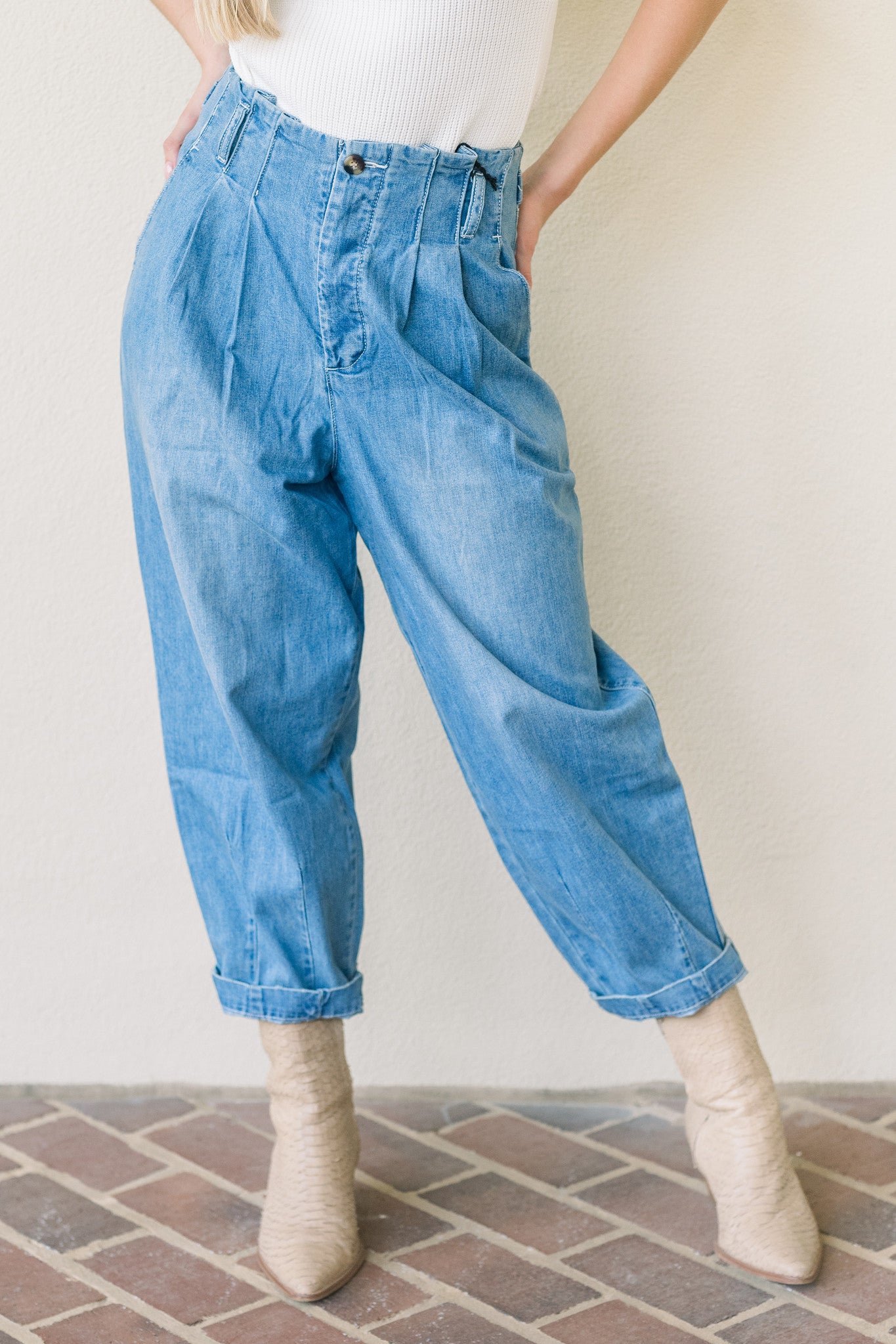 Paperbag Denim Jeans