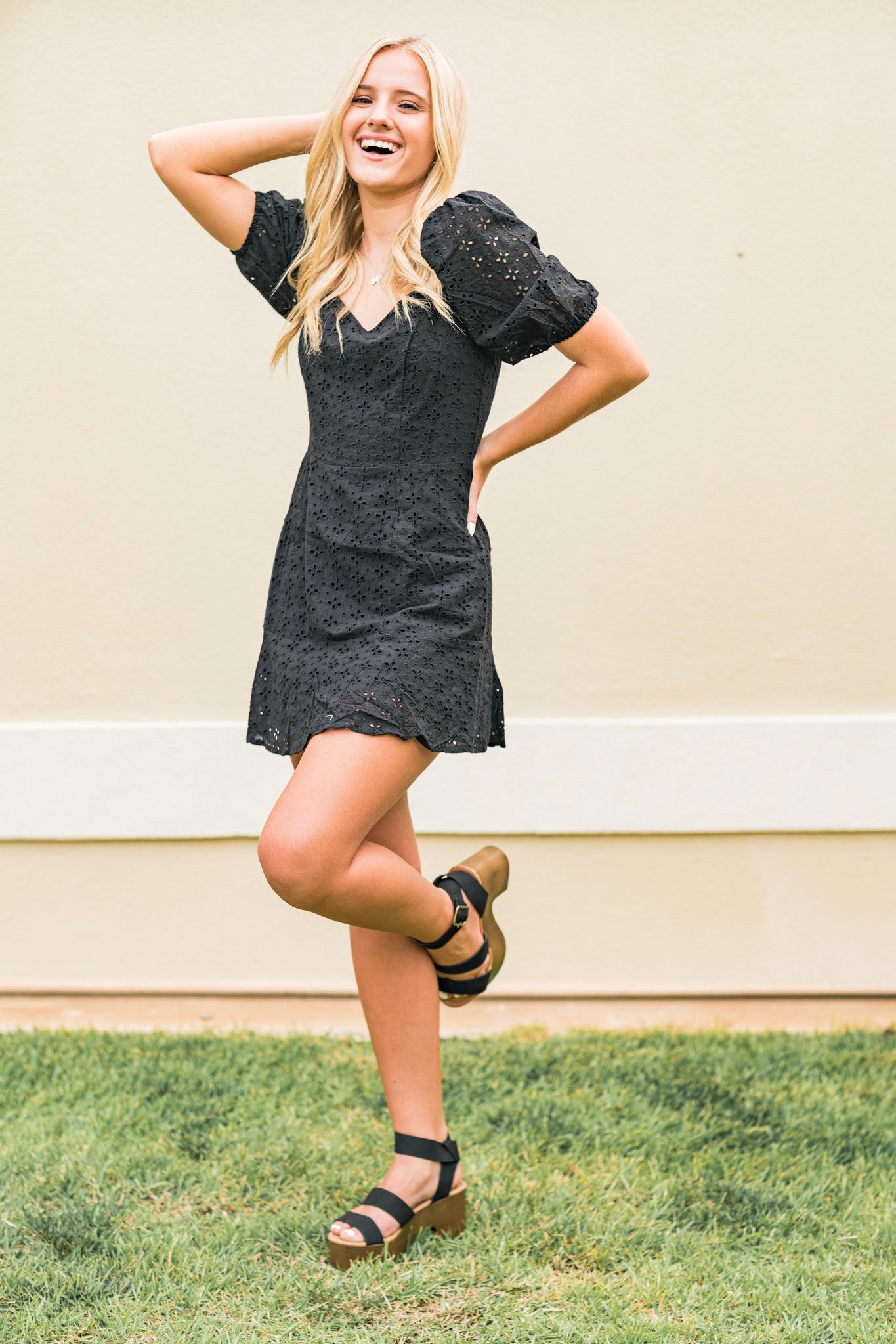 Eyelet It Go Sweetheart Dress