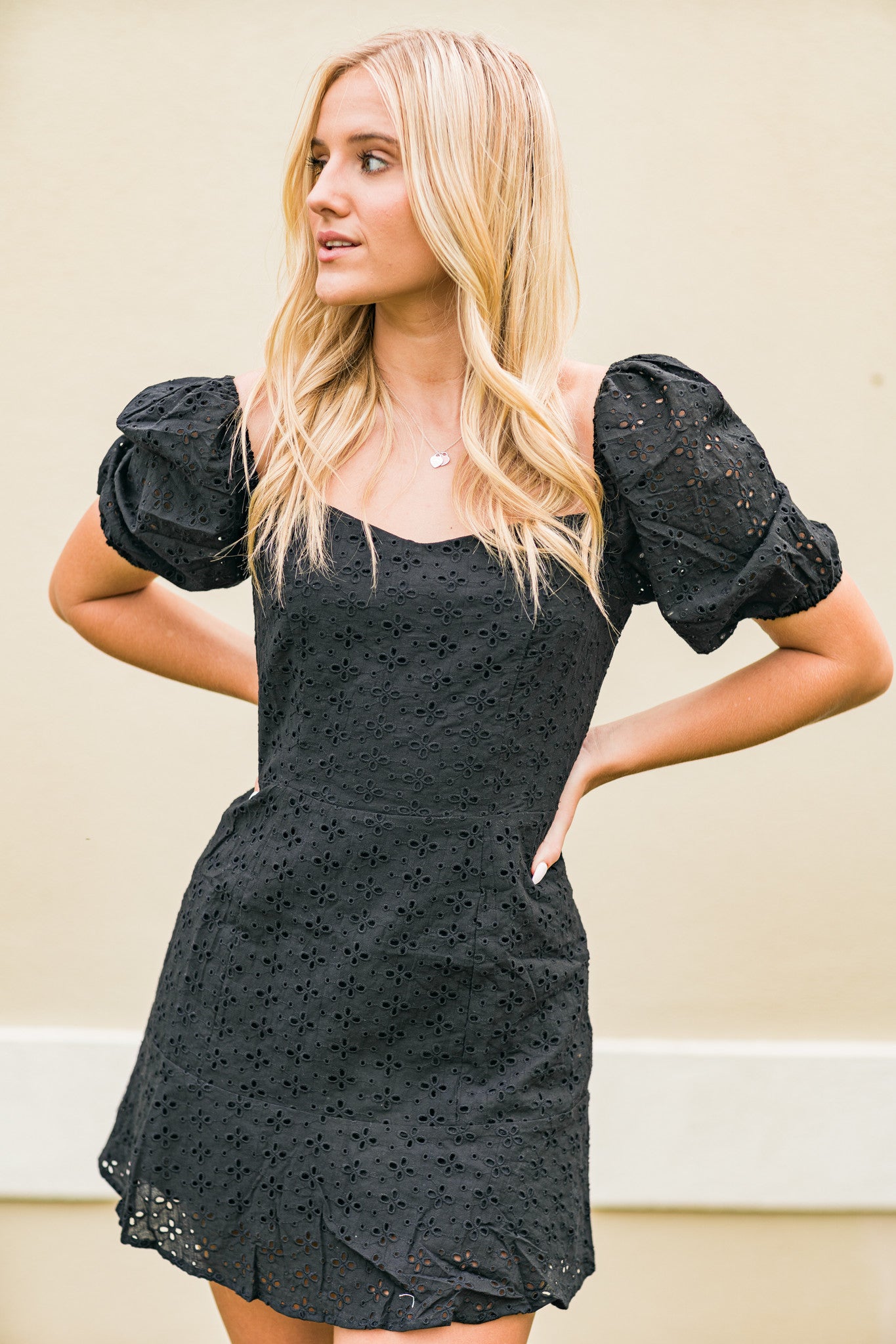 Eyelet It Go Sweetheart Dress