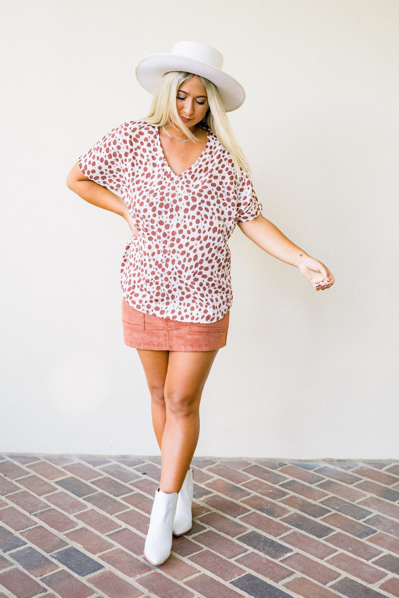 Spotted Daily Tunic - Rust
