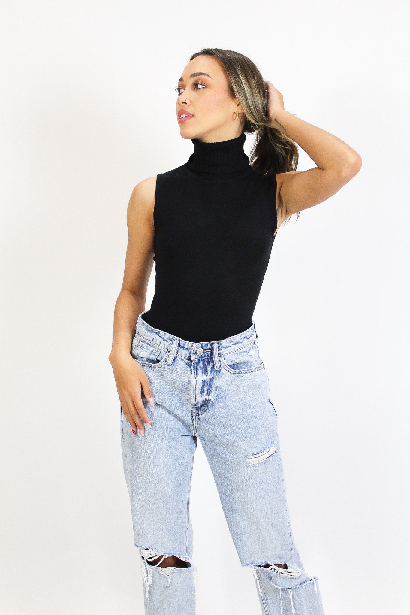 Midnight Turtleneck Bodysuit