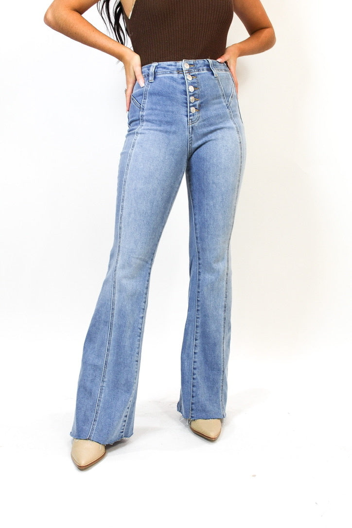 Buttoned Up Bell Bottoms