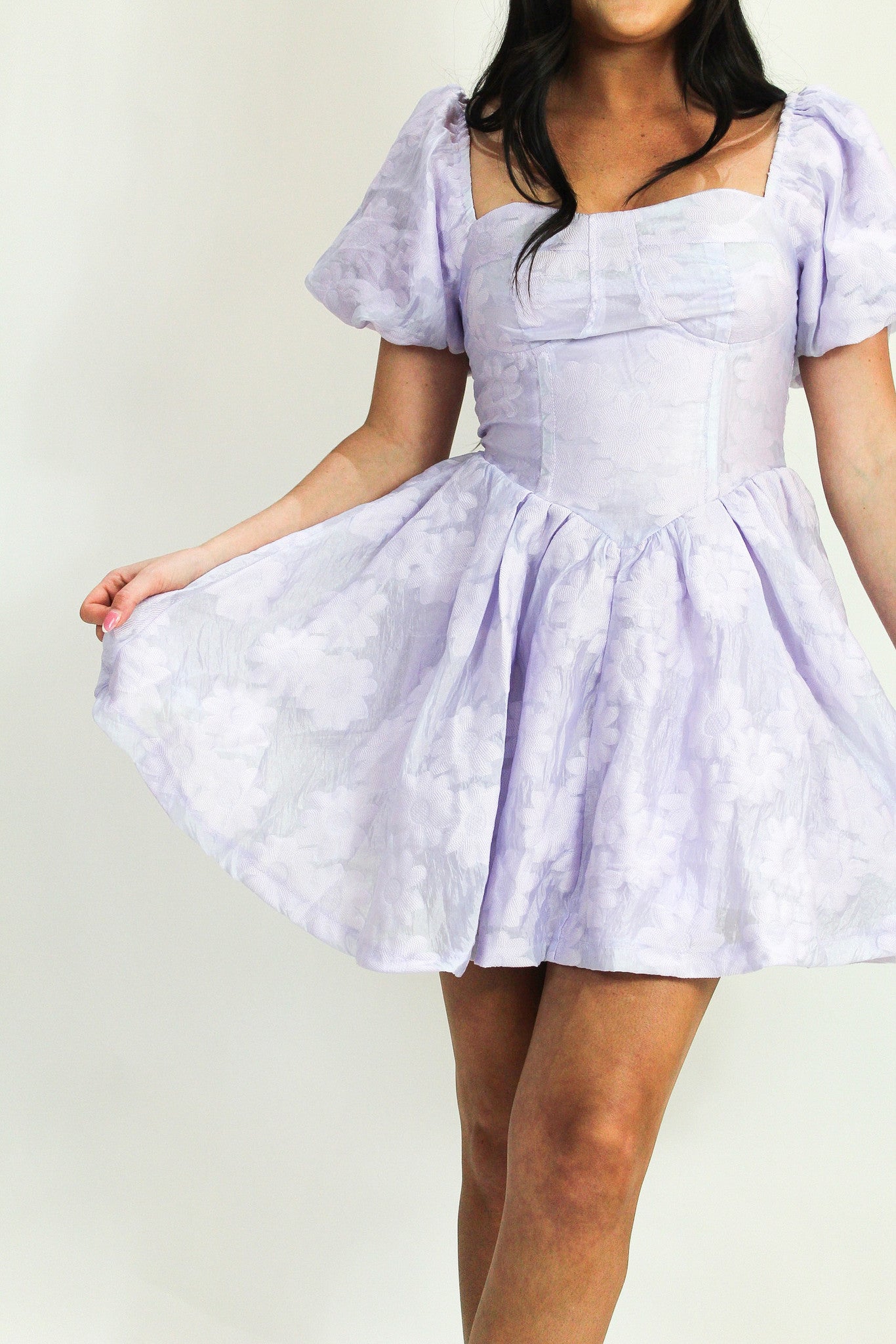 Laced Affair Dress- Lavender