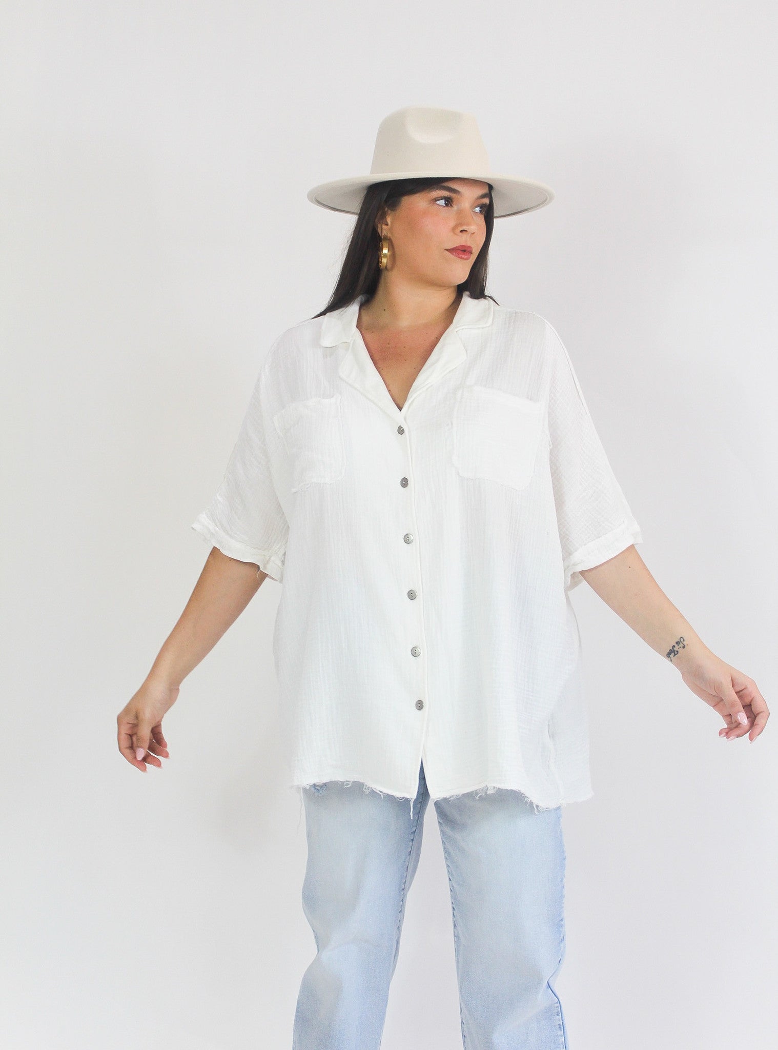 Beachy Button Down Tunic