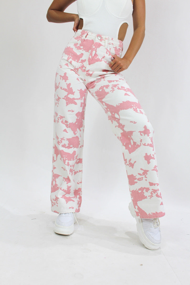 Cow Bells Pink Denim