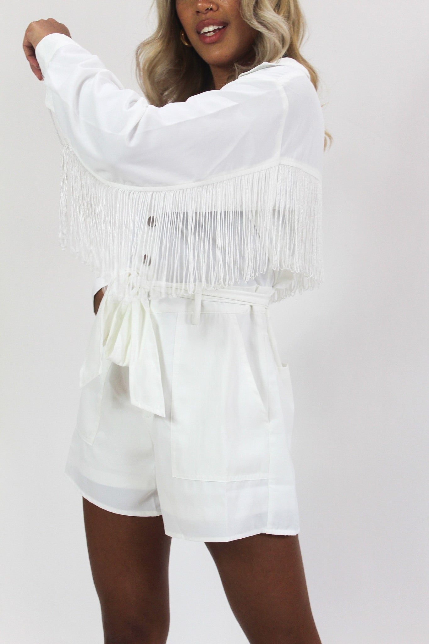 Priscilla Fringe Romper