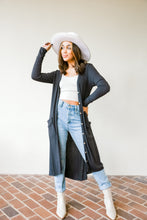 Load image into Gallery viewer, Head To Toe Button Cardigan - Charcoal
