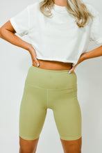 Load image into Gallery viewer, Track Star Biker Shorts - Lime
