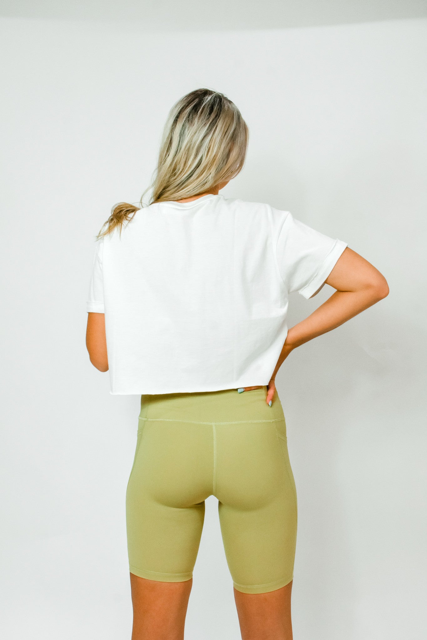 Track Star Biker Shorts - Lime