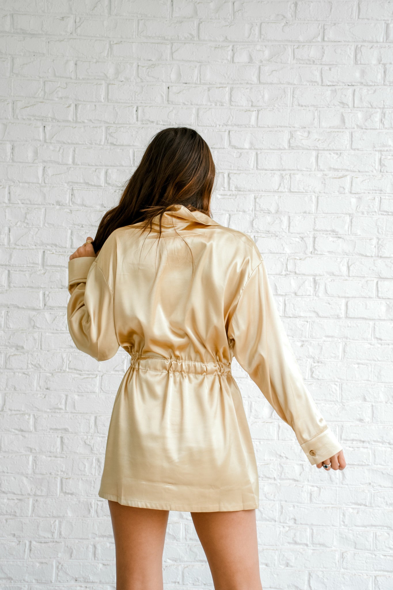 Luxe Gold Tie Dress