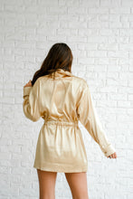 Load image into Gallery viewer, Luxe Gold Tie Dress
