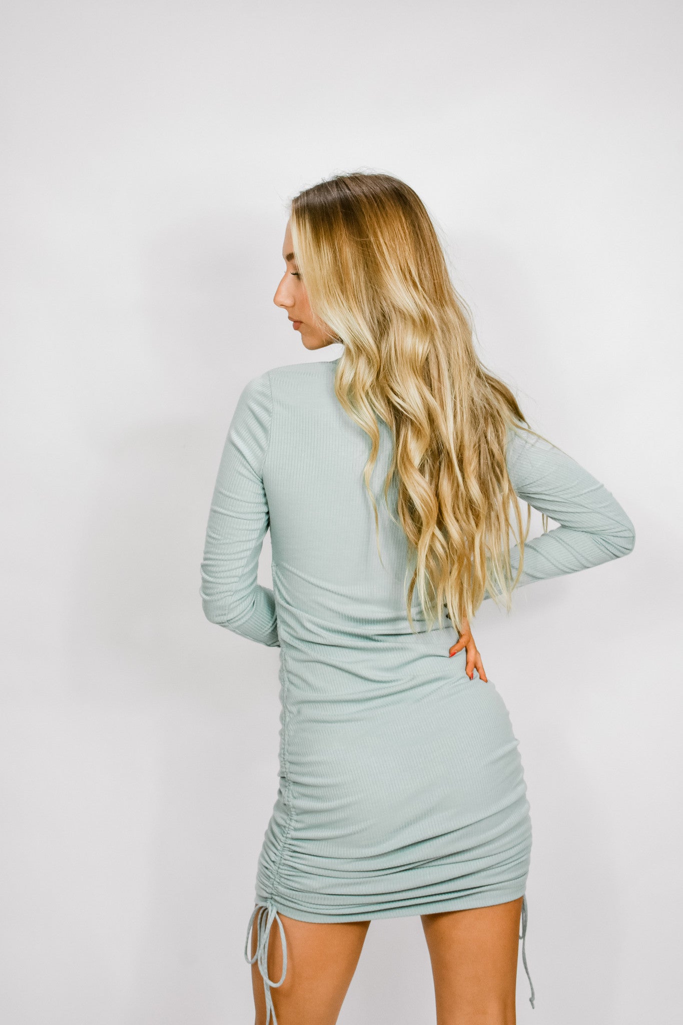 Ocean Eyes Ruched Dress