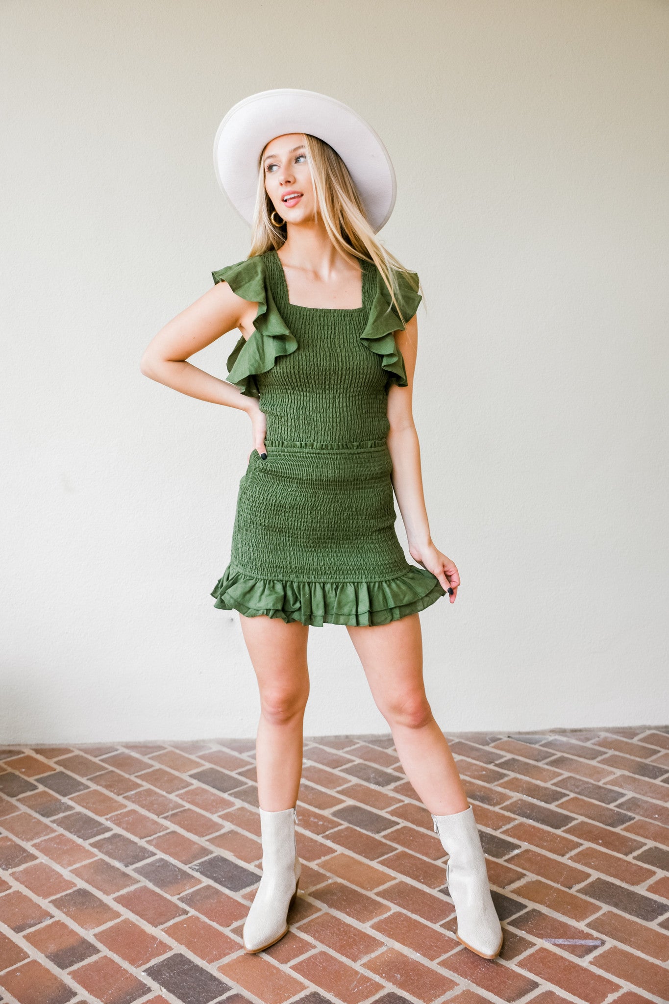 Smocked Up Olive Set