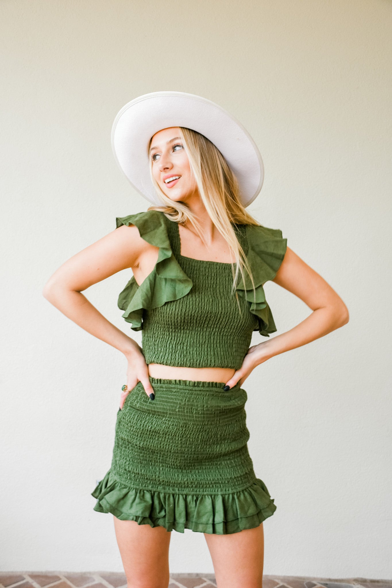 Smocked Up Olive Set