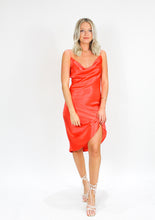 Load image into Gallery viewer, Strawberry Wine Satin Midi
