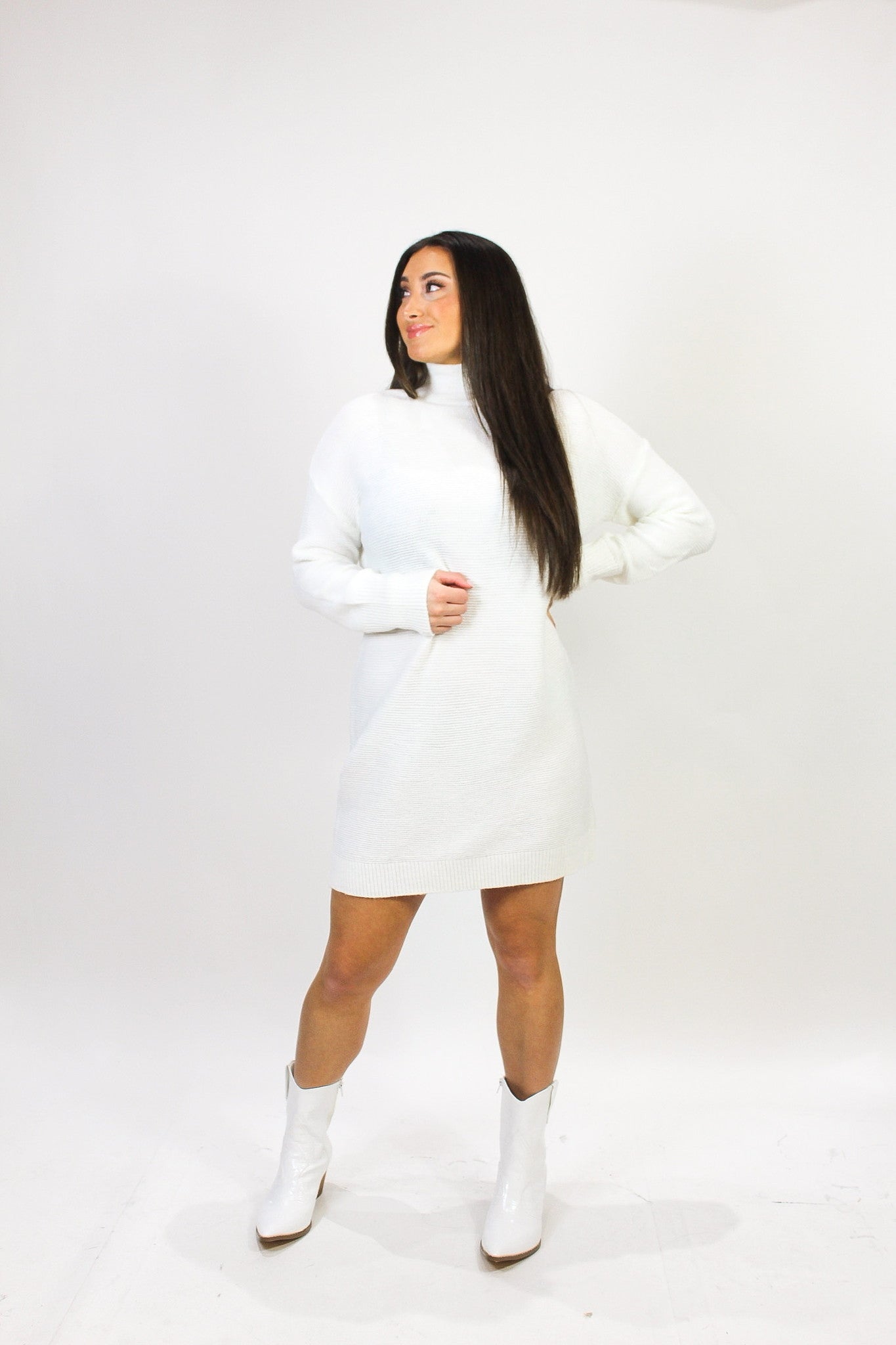 Pure White Sweater Dress