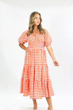 Load image into Gallery viewer, The Sisters Gingham Maxi - Orange
