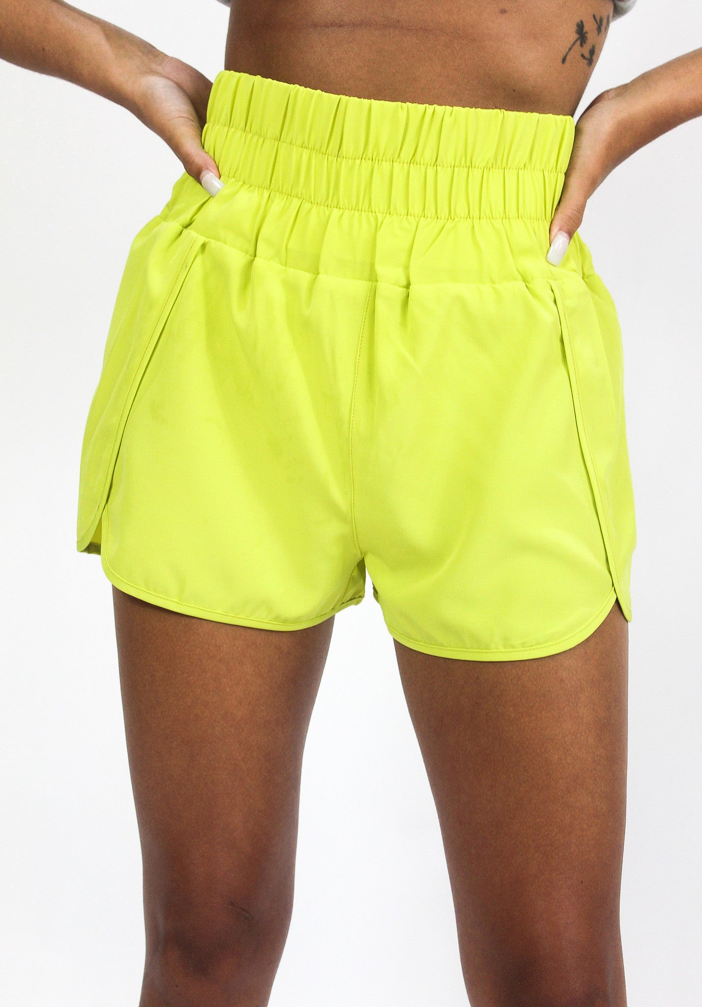 The Way Athletic Shorts - Lime