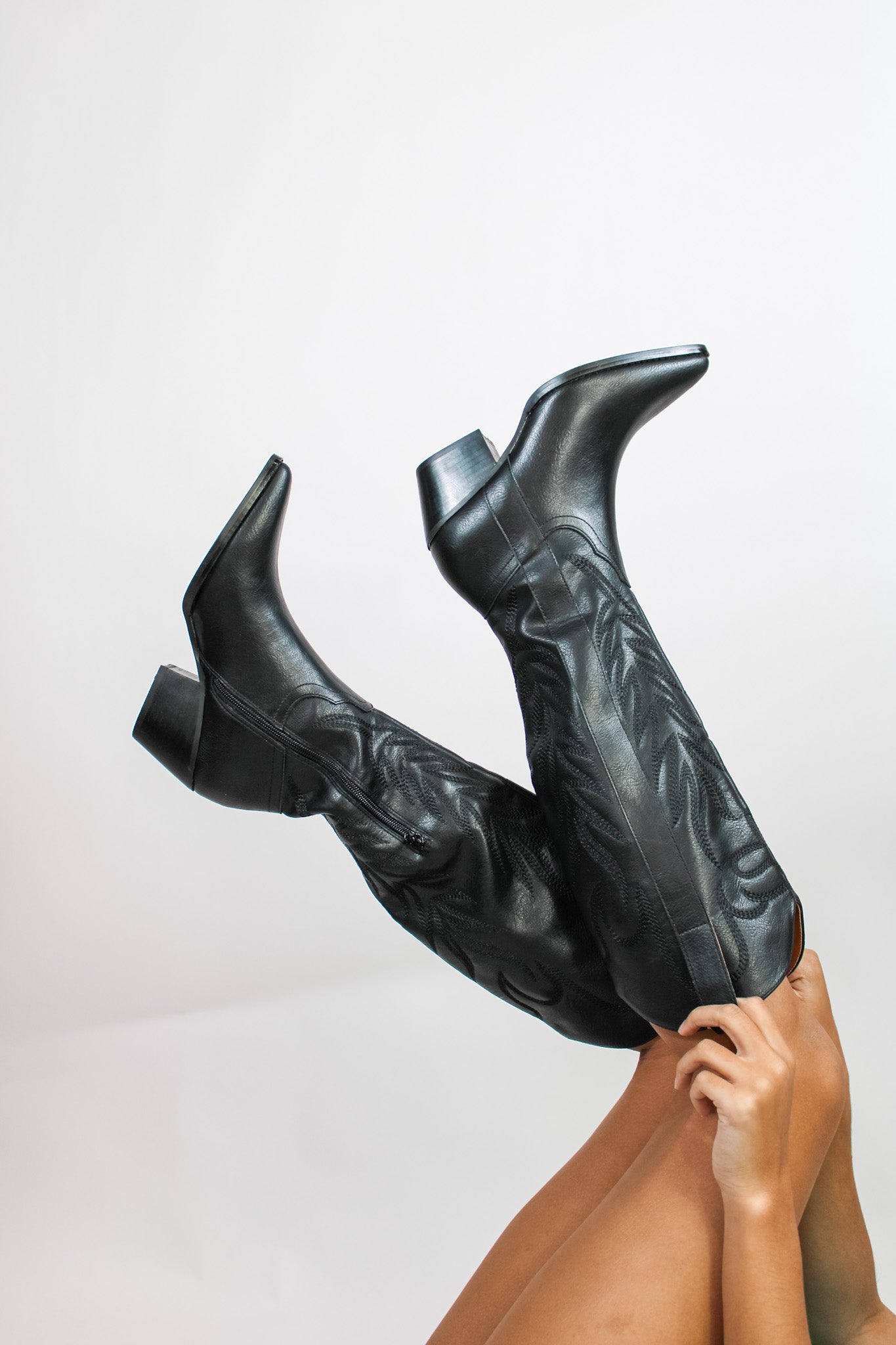 Agency Black Cowgirl Boots