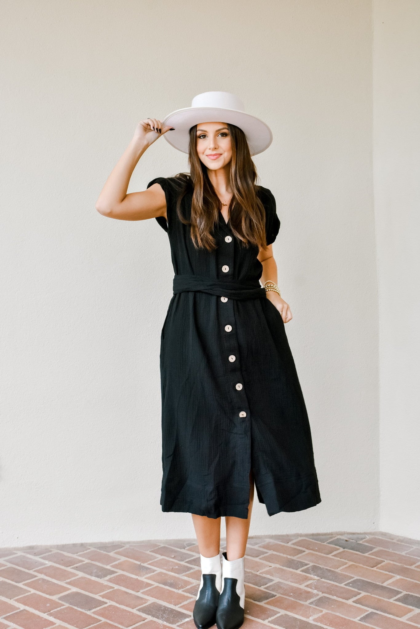 Black Friday Button Midi