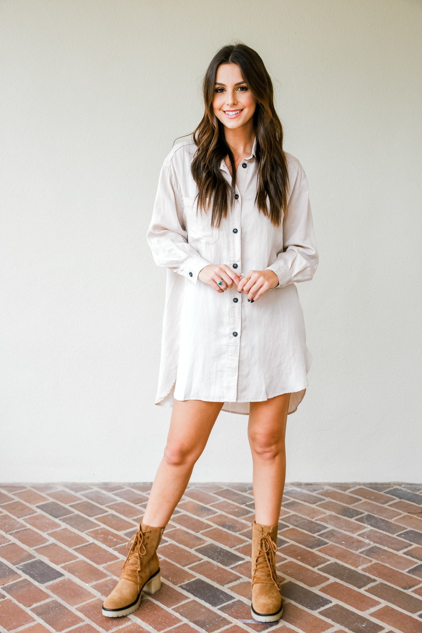 Here For The Hunt Button Up Dress